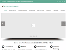 Tablet Screenshot of hansonservices.com